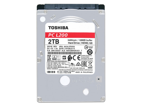 Disco Duro para Laptop de 2TB, 5400 RPM, SATA III(6.0 Gb/s), 2.5