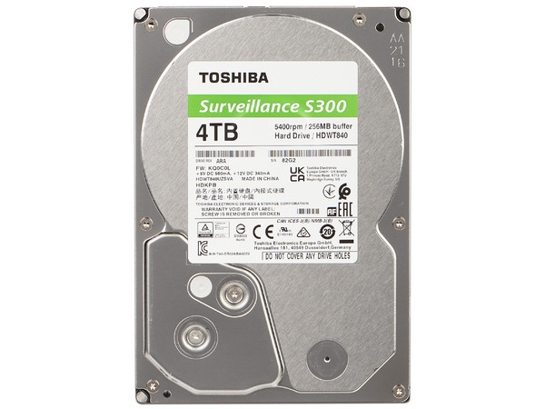 Disco Duro Toshiba S300 de 4TB, Caché 128MB, 5400 RPM, SATA III (6 Gb/s), Hasta 64 Cámaras.