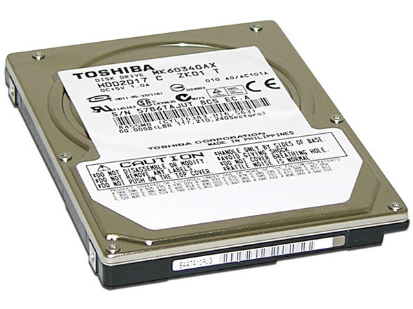 Disco Duro Toshiba 60GB para portátiles 5400RPM, 8MB en Caché.