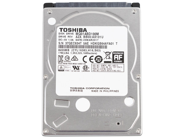 Disco Duro para Laptop Toshiba de 1 TB, Caché 8MB, 5400 RPM, SATA III (6.0 Gb/s).