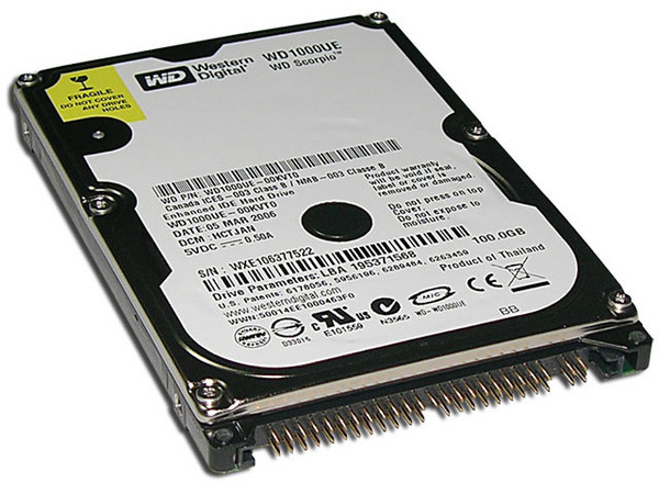 Disco Duro Western Digital de 100GB, 5400 RPM, Cache de 2 MB, para Laptop