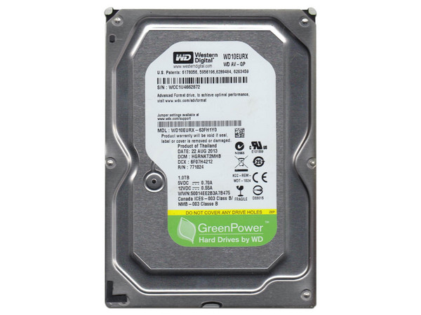 Disco Duro Western Digital WD10EURX de 1TB, SATA III (6 Gb/s), New Pull.