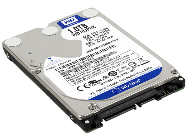 Disco Duro para Laptop Western Digital Blue de 1 TB, 5400 RPM, 8MB, SATA III (6.0 Gb/s).
