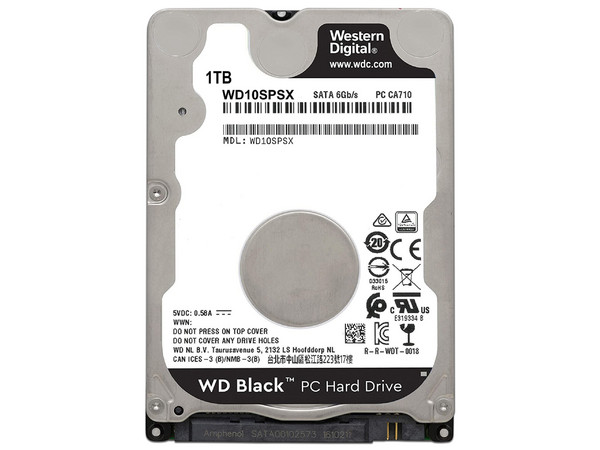 Disco Duro Western Digital Black de 1TB, 64MB caché, 7200RPM, SATA III (6 Gb/s).