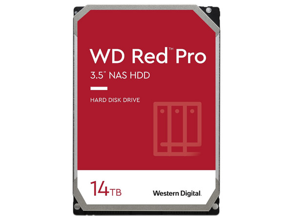 Disco Duro Interno Western Digital Red Pro NAS de 14 TB, 512MB Caché, 7200 RPM, SATA III (6 Gb/s).