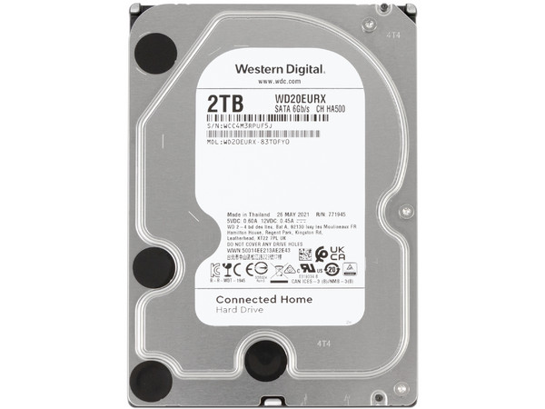 Disco Duro para Videovigilancia Western Digital Green de 2 TB, IntelliPower RPM, 64MB, SATA III (6 Gb/s), New Pull.