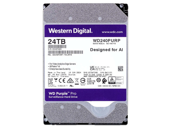 Disco Duro Interno WD Purple Pro 24TB 3.5