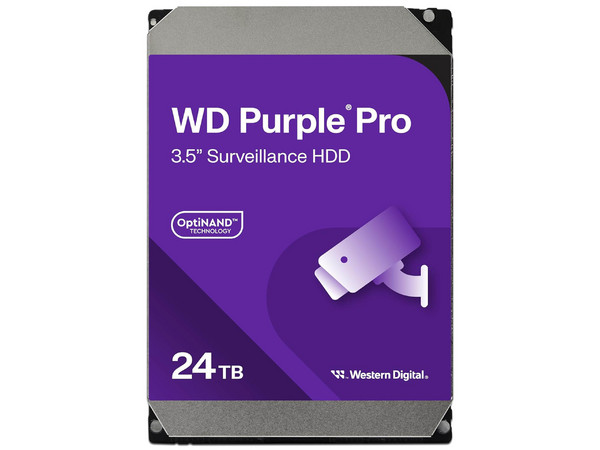 Disco Duro Para Videovigilancia Western Digital Purple Pro de 24TB,  512 MB Caché, 3.5