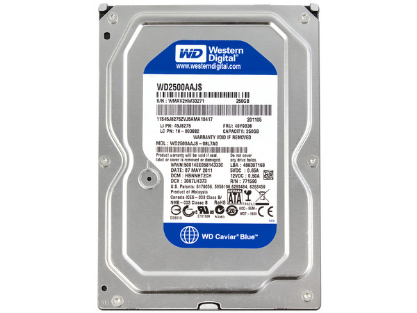 Disco Duro Western Digital Caviar Blue de 250GB, 7200RPM, 8MB Buffer, SATA II, New Pull.