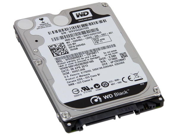 Disco Duro para Laptop Western Digital Black de 250 GB, 7200 RPM, 16MB, SATA II (3Gb/s)