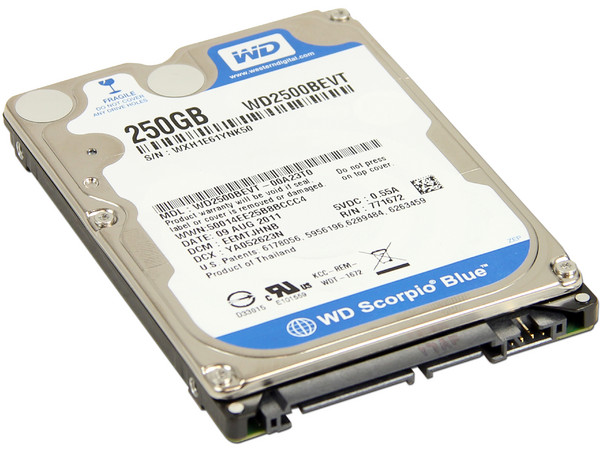 Disco Duro para Laptop Western Digital de 250GB, 5400 RPM, 8MB, SATA II (3Gb/s)