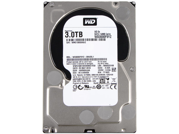 Disco Duro Western Digital SE de 3 TB, 7200 RPM, 64MB Caché, SATA III (6Gb/s). recertificado 