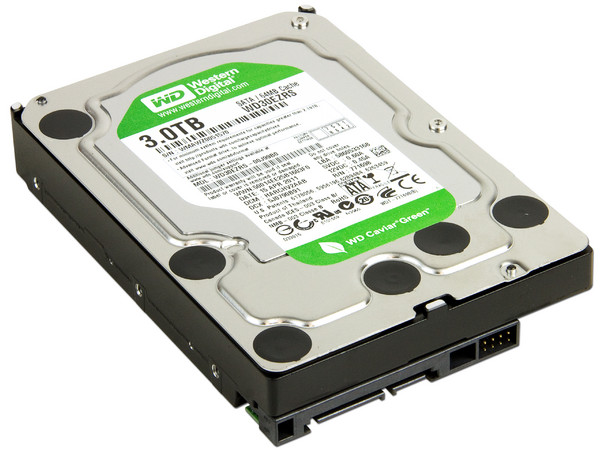 Disco Duro Western Digital Caviar Green de 3TB, IntelliPower (5,400 RPM) , Cache 64MB, SATA II