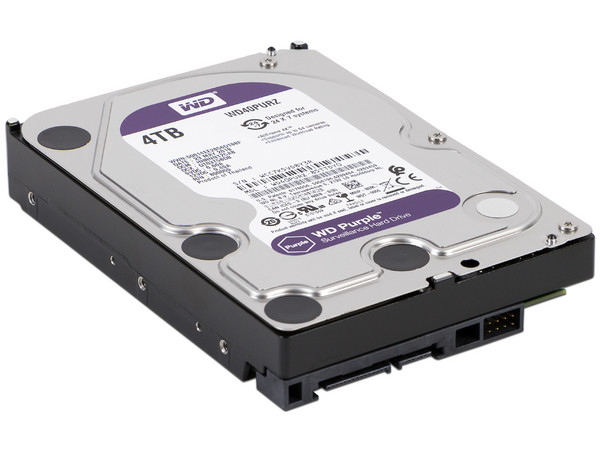 Disco Duro para Videovigilancia Western Digital Purple de 4 TB, 64 MB caché, 5400 RPM, SATA III (6 Gb/s).