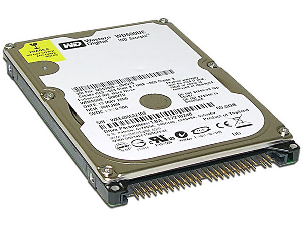 Disco Duro Western Digital de 60GB, 5400 RPM, Cache de 2 MB, para Laptop