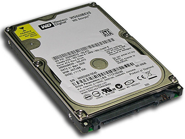 Disco Duro Western Digital de 60GB, 5400 RPM, Serial ATA, para Laptop