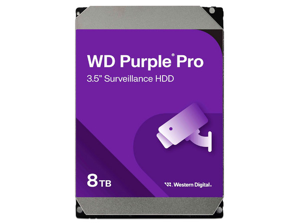 Disco Duro Western Digital de 8TB Purple Pro, Para Videovigilancia, Con Tecnología IA