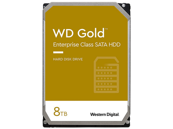 Disco Duro Interno Western Digital Gold de 8TB, 7200 RPM, 256 MB en caché, SATA III (6 Gb/s).