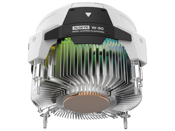 Disipador con Ventilador Alseye W90-INTEL, hasta 2600RPM, Compatible con Intel LGA 1200/1700. Color blanco.