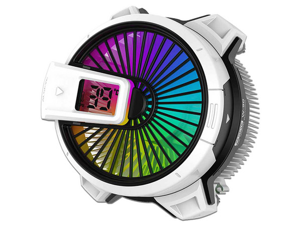 Disipador y Ventilador Alseye W90-AMD, ARGB, Pantalla LED, 3000 RPM, Soporta Socket AMD AM5 y AM4, Color Blanco.