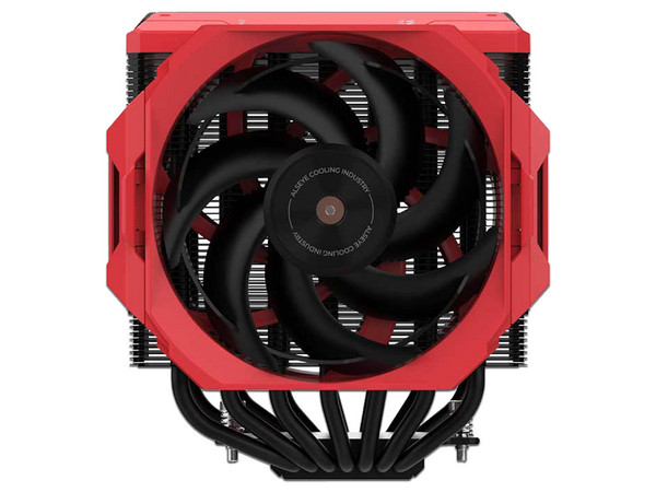 Disipador y Ventilador Alseye W700 Pro, 3000 RPM, Soporta Socket Intel LGA 1700 - 1200, AMD AM5 y AM4, Color Rojo.