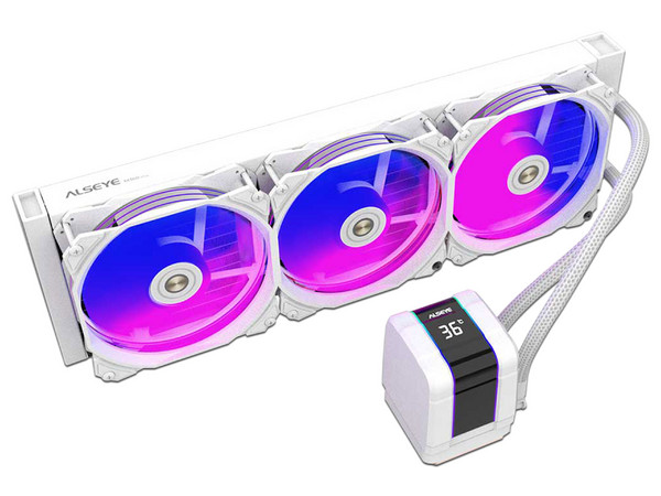 Sistema de enfriamiento líquido ALSEYE M360-W, 360 mm, hasta 2000 RPM. Color negro.