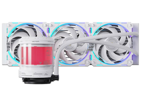 Sistema de enfriamiento líquido ALSEYE W360-V-W, 360 mm, hasta 2400 RPM. Color blanco.