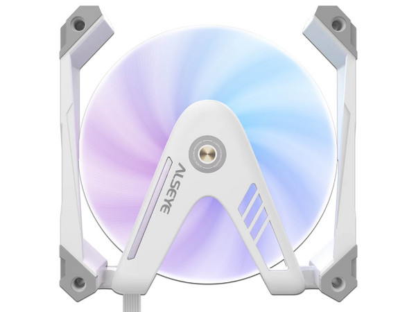 Ventilador ALSEYE W12 Pro, 120 mm, ARGB, hasta 2000 RPM. Color blanco.
