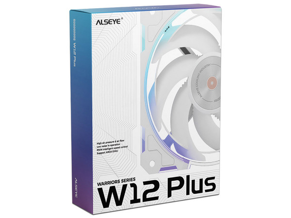 Ventilador Alseye W12-PLUS-W de 120mm, 2400RPM, RGB. Color Blanco.