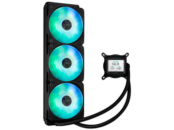 Sistema de Enfriamiento Liquido Asus Prime LC 360 ARGB, 3x 120mm 600 a 2200 RPM, Soporta: Intel: LGA 1851, 1700, 1200, 115X y AMD: AM5, AM4