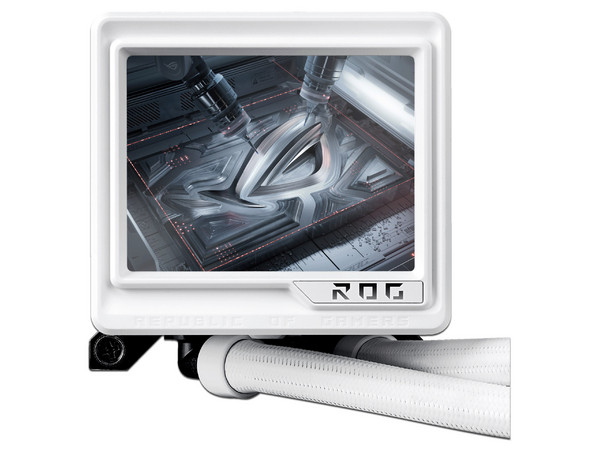 Sistema de Enfriamiento Líquido ASUS ROG RYUJIN III 360 ARGB EXTREME White Edition de 360mm, Pantalla de 3.5