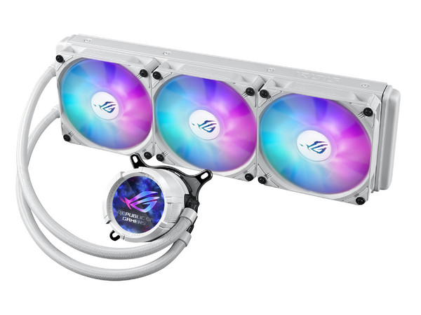 Sistema de Enfriamiento Líquido ASUS ROG STRIX LC III 360 ARGB LCD White Edition de 360mm, Pantalla LCD de 2.1