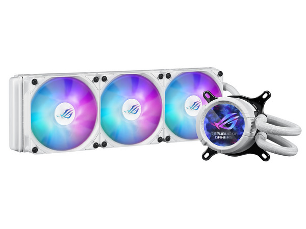 Sistema de Enfriamiento Líquido ASUS ROG STRIX LC III 360 ARGB LCD White Edition de 360mm, Pantalla LCD de 2.1