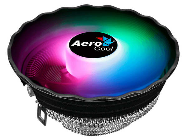 Disipador y Ventilador Aerocool Air Frost Plus FRGB para Socket LGA Intel: 115X, 775, 1200 / AMD: AM5, AM4, AM3+, AM3, AM2+, AM2, FM2, FM1.