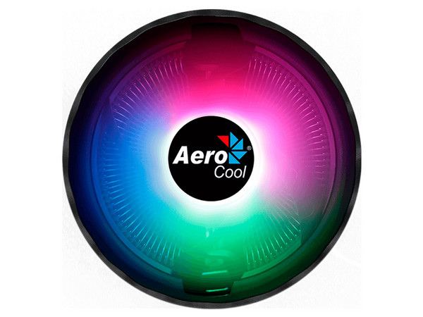 Disipador y Ventilador Aerocool Air Frost Plus FRGB para Socket LGA Intel: 115X, 775, 1200 / AMD: AM5, AM4, AM3+, AM3, AM2+, AM2, FM2, FM1.