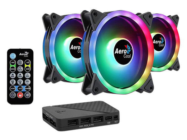 Kit Ventilador 120 mm 3 pieza(s) Negro Aerocool Duo 12 Pro.