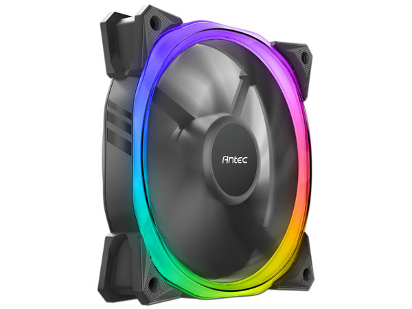 Kit de 3 Ventiladores Antec FUSION 120 ARGB, 120mm, 600RPM - 2000RPM, Color Negro.