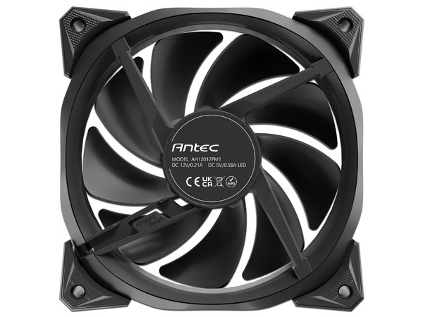 Kit de 3 Ventiladores Antec FUSION 120 ARGB, 120mm, 600RPM - 2000RPM, Color Negro.