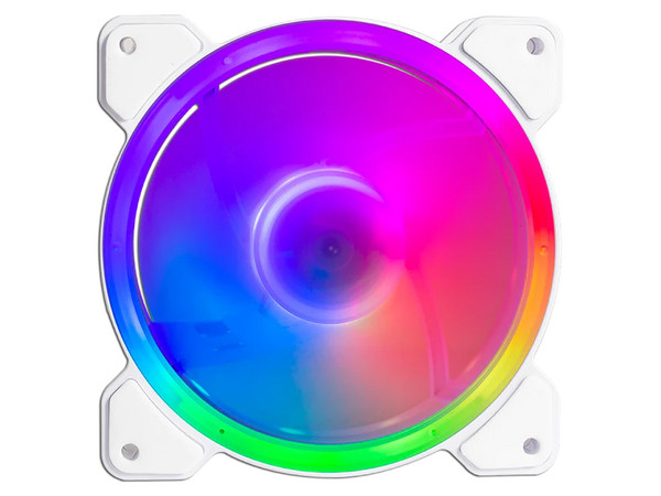 Ventilador BalamRush Eolox Blaze EX50W de 120mm, Aura RGB. Color Blanco.