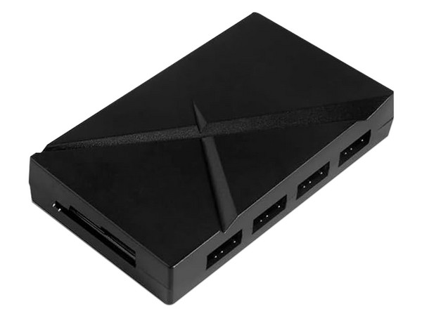 Hub Multicontacto Balam Rush EOLOX EXH8, 4 Conectores PWM, 4 Conectores para ARGB 3 PIN, Color Negro.