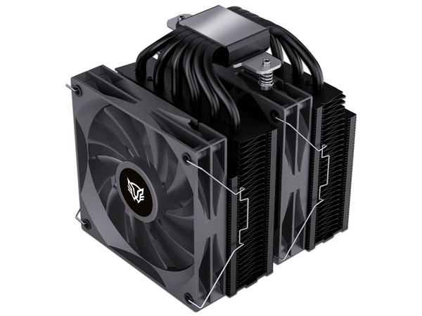 Enfriamiento de Aire Balam Rush Heliux Expert HEX90, Doble Disipador, 120mm, Compatibilidad AMD e Intel, Hidrodinámico, Ruido 37.1 dB, Conector PWM, 6 Pipas, 2 Ventiladores, Color Negro