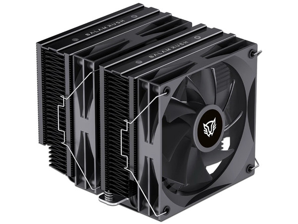 Enfriamiento de Aire Balam Rush Heliux Expert HEX90, Doble Disipador, 120mm, Compatibilidad AMD e Intel, Hidrodinámico, Ruido 37.1 dB, Conector PWM, 6 Pipas, 2 Ventiladores, Color Negro