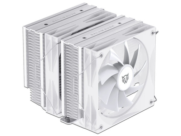 Enfriamiento de Aire Balam Rush, Heliux Expert HEX90, Doble Disipador, TDP 295W, Compatibilidad AMD e Intel, Hidrodinámico, 6 Pipas, 2 Ventiladores, Conector PWM, Ruido 37.1 dB, Color Blanco.