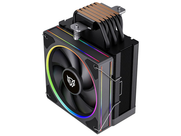 Enfriamiento de Aire Balam Rush, Heliux Pro HEX65, Display Digital, Disipador Simple, Iluminación ARGB, TDP 240W, Compatibilidad AMD e Intel, Hidrodinámico, 6 Pipas, 1 Ventilador, Conector PWM y ARGB, Ruido 30 dB, Color Negro.