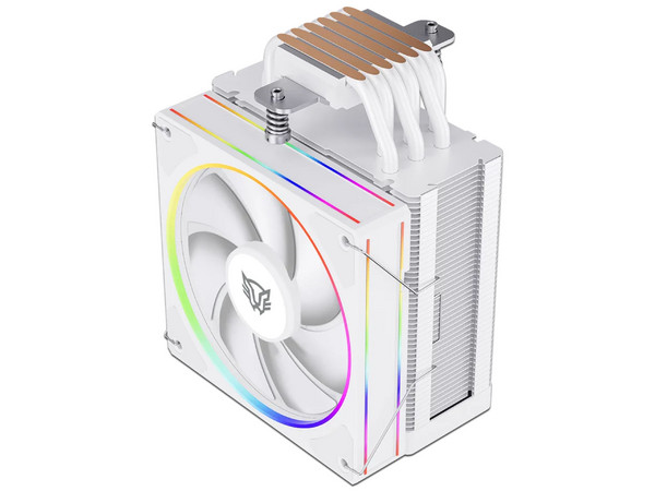 Disipador y Ventilador Balam Rush Heliux Pro HEX65 de 120mm, Compatible con Intel 1200 / 115x / 1700 / 1851 y AMD AM4 / AM5, Color Blanco.