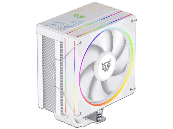 Disipador y Ventilador Balam Rush Heliux Pro HEX60 de 120mm, Compatible con Intel 1200 / 115x / 1700 / 1851 y AMD AM4 / AM5, Color Blanco.