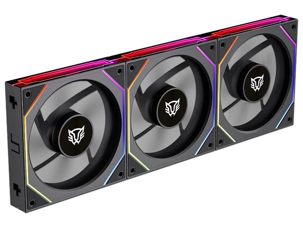 Kit 3 Ventiladores 120mm EOLOX LINK-R EXL95R Balam Rush Legend Series, ARGB, 800-1800 RPM, 47.2 CFM, Negro.