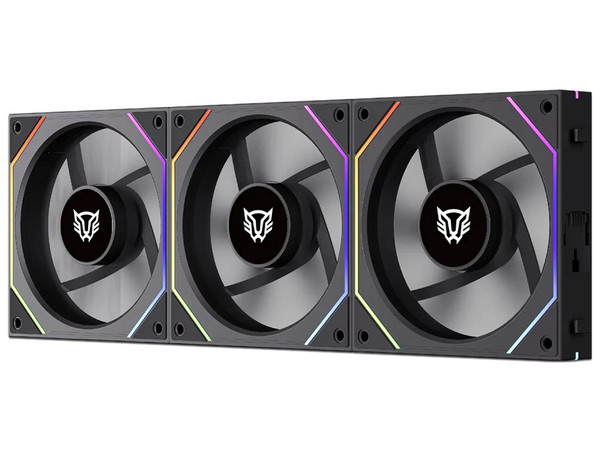 Kit 3 Ventiladores 120mm EOLOX LINK-R EXL95R Balam Rush Legend Series, ARGB, 800-1800 RPM, 47.2 CFM, Negro.
