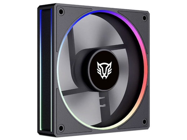 Ventilador BALAM RUSH Eolox Bora-R EXB85R de 120x120x25 mm, Aspas Inversas, Velocidad 600 a1600 RPM, Iluminación ARGB. Color Negro.