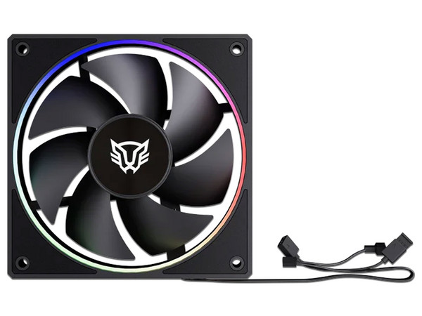 Ventilador BALAM RUSH Eolox Bora-R EXB85R de 120x120x25 mm, Aspas Inversas, Velocidad 600 a1600 RPM, Iluminación ARGB. Color Negro.